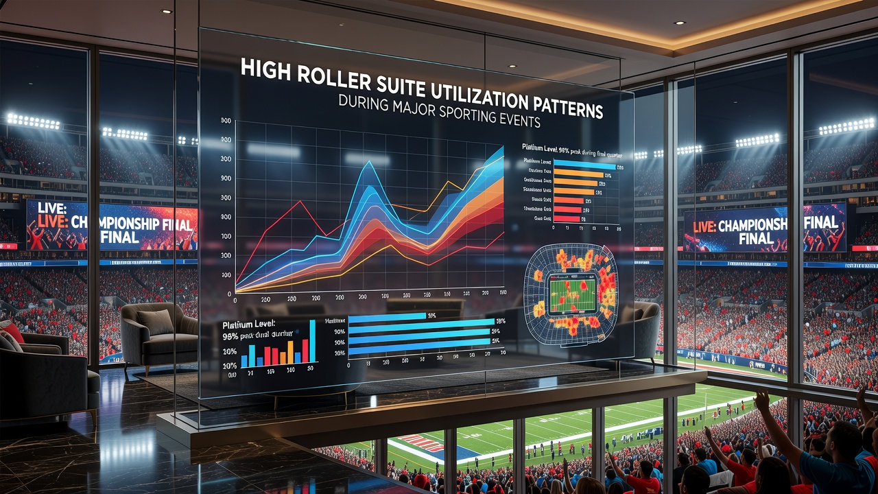 High roller suites overlooking a Las Vegas sports venue during a major event