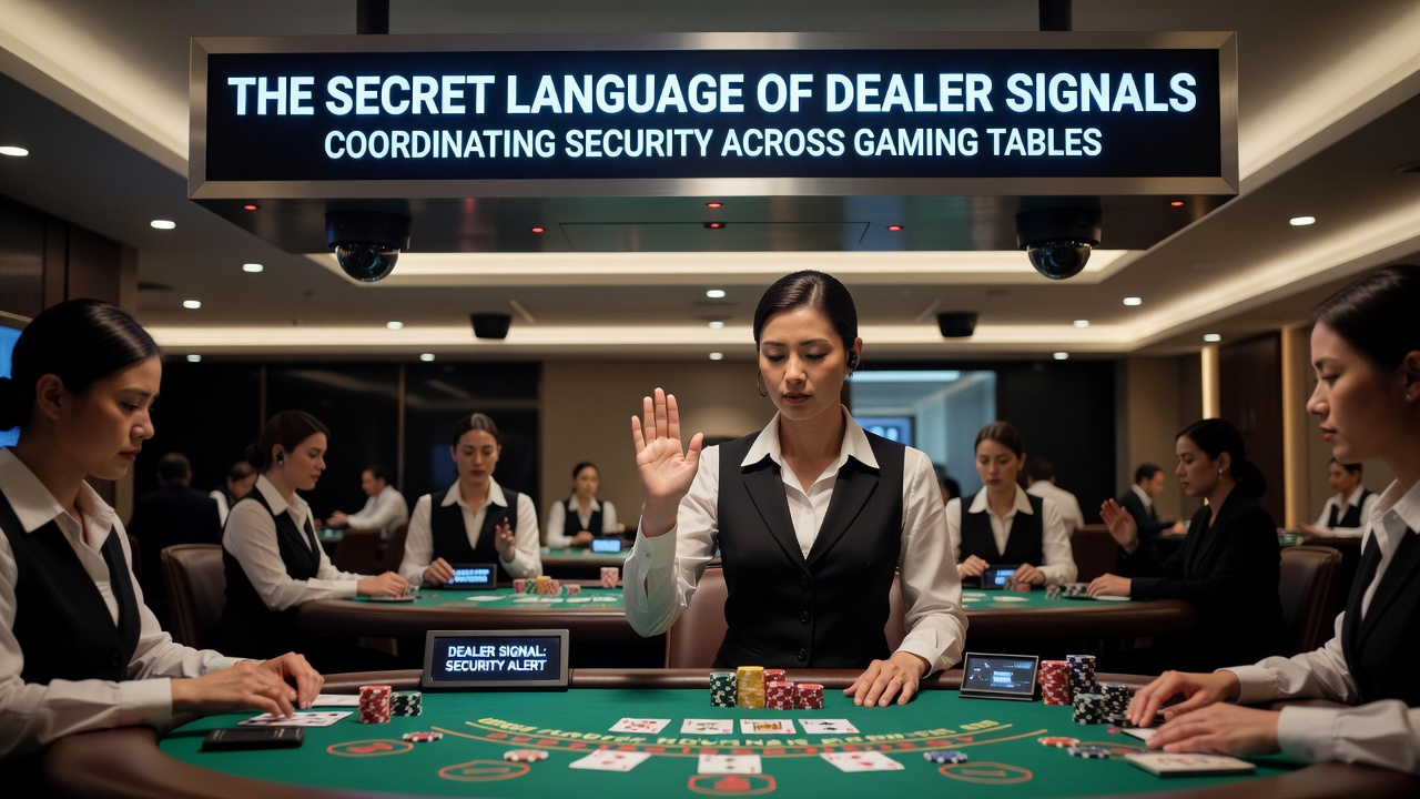 Pit boss and security team responding to dealer signals in a Las Vegas casino