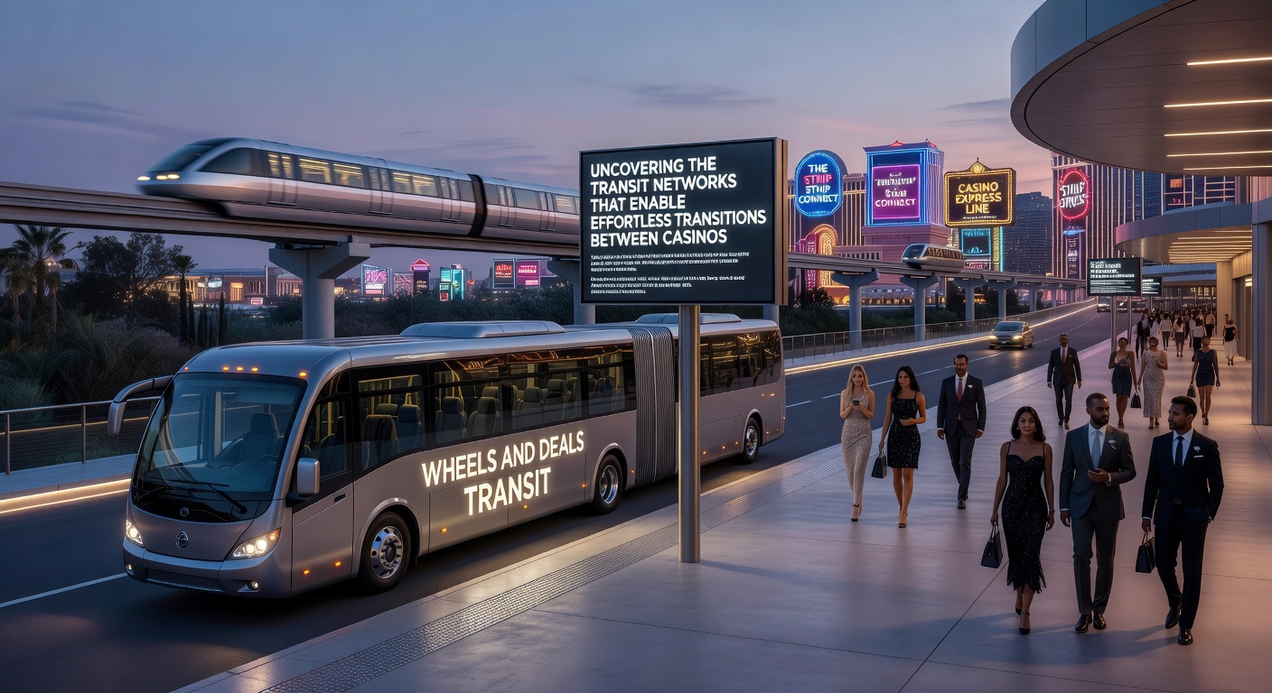 Las Vegas monorail and bus systems serving entertainment districts